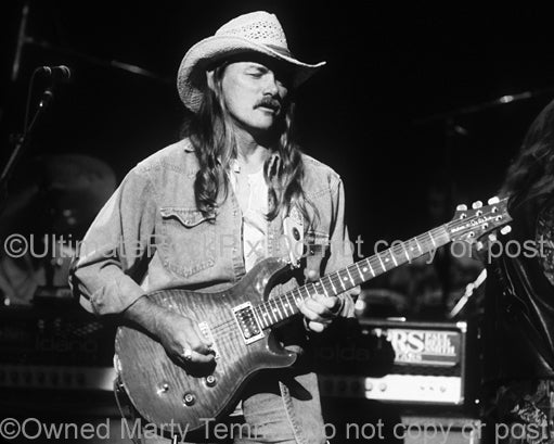 Black and white photo of Dickey Betts of The Allman Brothers in 1994 - betts94bw2