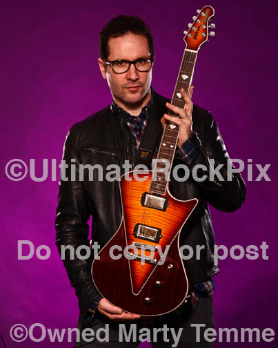 Photo of guitarist Blues Saraceno during a photo shoot in 2012 by Marty Temme