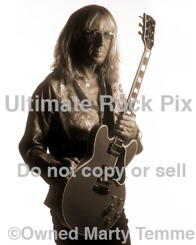 Art Print of guitar player Davey Johnstone during a photo shoot in 2002 - davyj024art