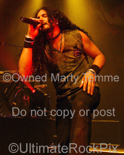 Photo of singer ZP Theart of Skid Row in concert in 2009 by Marty Temme