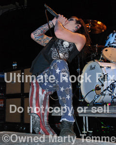 Photo of singer Craig Mabbitt of Escape the Fate in concert in 2010 by Marty Temme