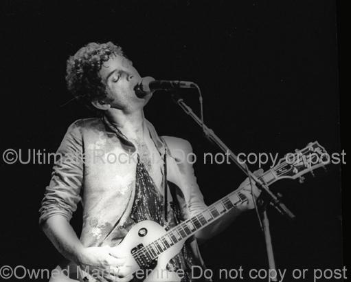 Photos of Guitarist Lindsey Buckingham of Fleetwood Mac Playing a Gibson Les Paul in Concert in 1978 by Marty Temme