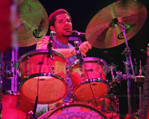 Photo of drummer Jay Lane of RatDog in concert by Marty Temme