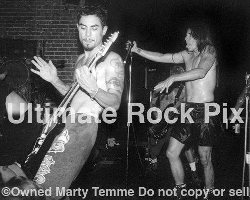 Photo of Dave Navarro and Anthony Kiedis of The Red Hot Chili Peppers in 1994 by Marty Temme