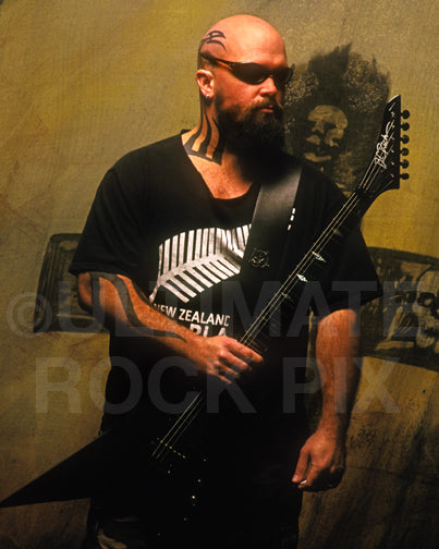 Photo of Kerry King of Slayer during a photo shoot in 1998 by Marty Temme