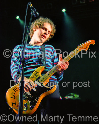 Photo of Billy Corgan of Smashing Pumpkins onstage in 1994 by Marty Temme
