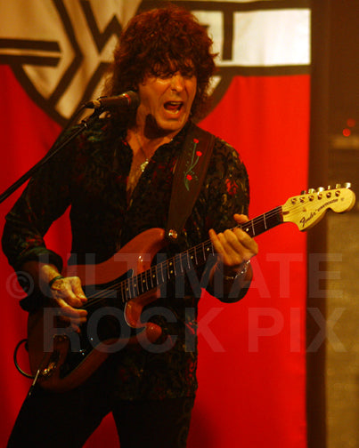 Photo of guitarist Stuart Smith of The Sweet in concert in 2008 by Marty Temme