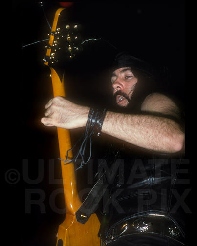 Photo of guitar player Bruce Franklin of Trouble in concert in 1990 by Marty Temme