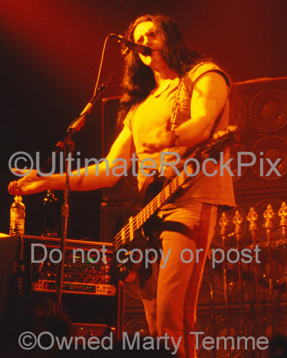 Photo of Peter Steele of Type O Negative performing in concert by Marty Temme