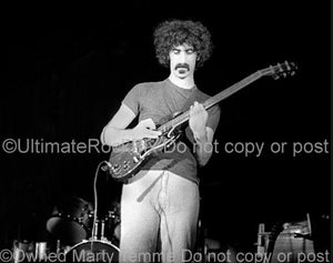 Photos of Guitarist and Composer Frank Zappa in concert in 1973 by Marty Temme