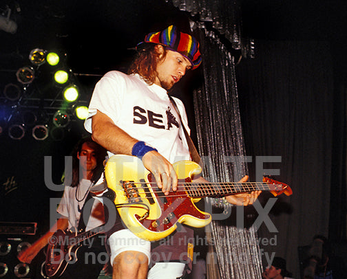 Photo of Jeff Ament of Pearl Jam
in Los Angeles, California in 1991 by Marty Temme