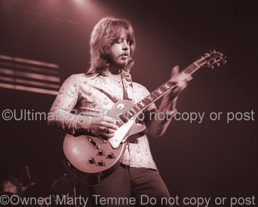 Art Print of Barry Bailey of The Atlanta Rhythm Section playing his Gibson Les Paul in 1978 by Marty Temme