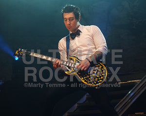 Photo of guitarist Zacky Vengeance of Avenged Sevenfold in concert by Marty Temme