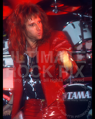 Photo of singer John Waite of Bad English in concert in 1989 by Marty Temme