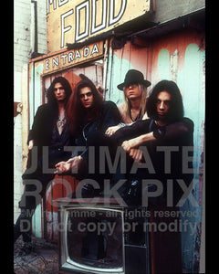 Photo of the band Blackboard Jungle during a photo shoot in 1991 by Marty Temme