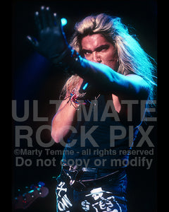 Photo of Marq Torien of BulletBoys in concert in 1989 by Marty Temme