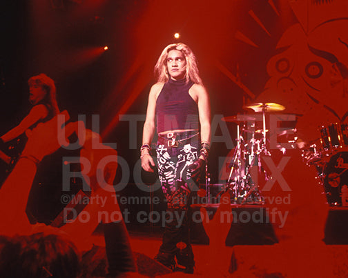 Photo of singer Marq Torien of BulletBoys in concert in 1989 by Marty Temme
