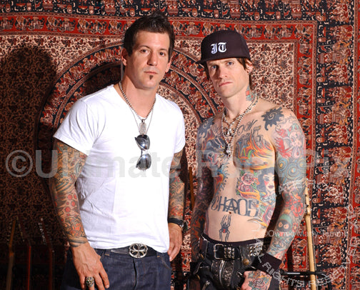 Photo of Keith Nelson and Josh Todd of Buckcherry during a photo shoot in 2008 by Marty Temme
