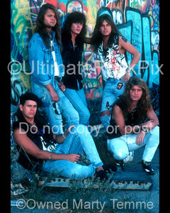 Photo of the Rock Band Europe during a photo shoot in 1989 by Marty Temme