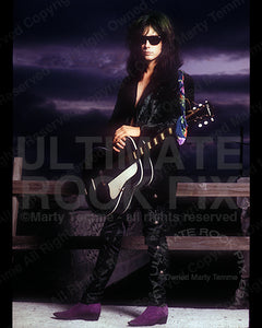 Photo of musician Brent Muscat of Faster Pussycat in 1991&nbsp; by Marty Temme