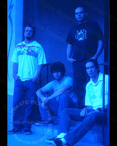 Art Print of Scott Hill, Brad Davis, Bob Balch and Scott Reeder of Fu Manchu during a photo shoot in 2002 by Marty Temme