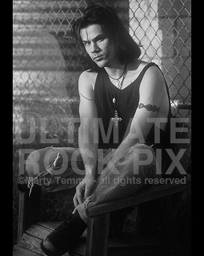 Photo of Christopher Hall of Stabbing Westward during a photo shoot in 1994 by Marty Temme