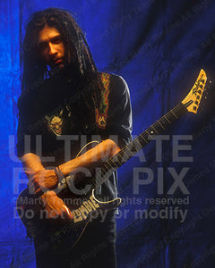 Photo of Jay Yuenger of White Zombie during a photo shoot in 1993 by Marty Temme