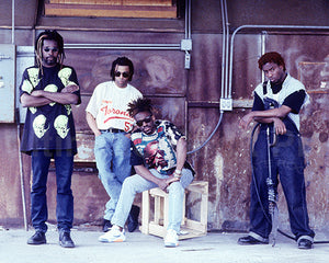 Photo of the band Living Colour during a photo shoot in 1993 by Marty Temme