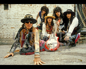 Photo of the band Shooting Gallery during a photo shoot in 1992 by Marty Temme