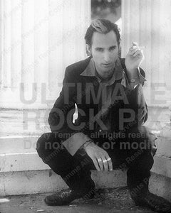 Black and white photo of Vinnie Dombroski of Sponge during a photo shoot in 1995 by Marty Temme