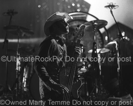Photo of bassist Robert DeLeo of Stone Temple Pilots in concert by Marty Temme