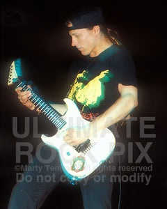 Photo of Klaus Eichstadt of Ugly Kid Joe in concert in 1992 by Marty Temme