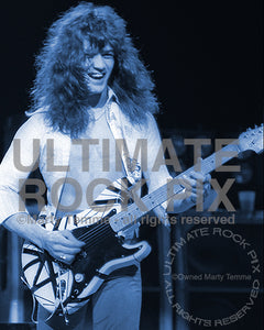 Art Print of Eddie Van Halen of Van Halen in concert in 1978 by Marty Temme