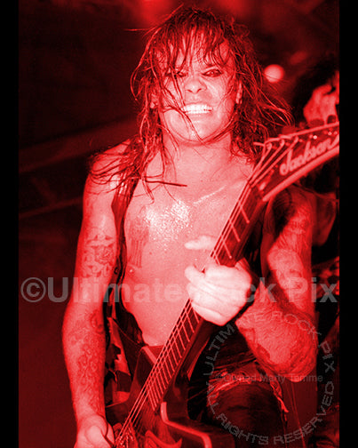 Art Print of Chris Holmes of W.A.S.P. in concert in 1985 by Marty Temme