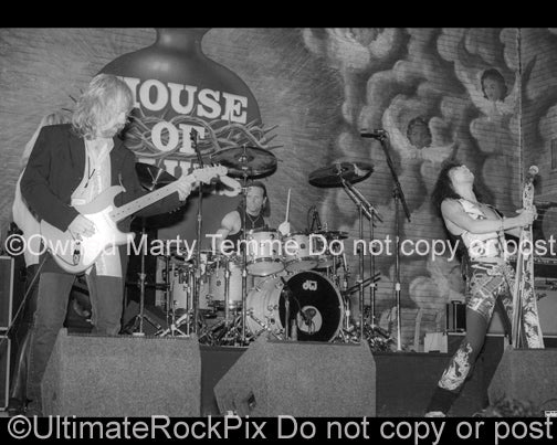Photo of Brad Whitford, Joey Kramer and Steven Tyler of Aerosmith in 1994 by Marty Temme