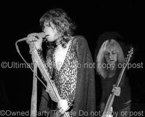 Photos of Steven Tyler and Tom Hamilton of Aerosmith in 1974 by Marty Temme