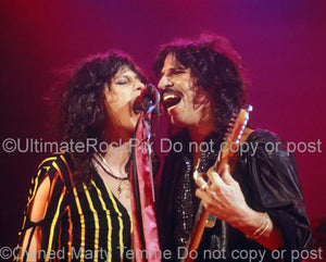 Photo of Steven Tyler and Richard Supa of Aerosmith in 1980 by Marty Temme