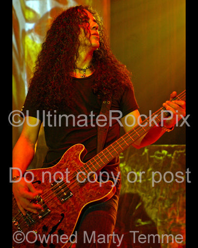 Photo of Mike Inez of Alice in Chains in concert in 2010 by Marty Temme