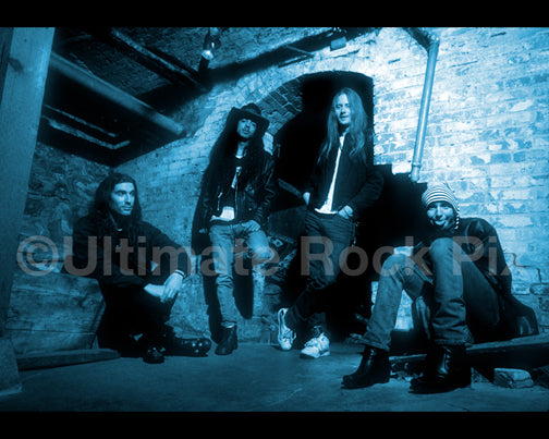 Art Print of Alice in Chains during a photo shoot in 1993 in the Seattle Underground by Marty Temme