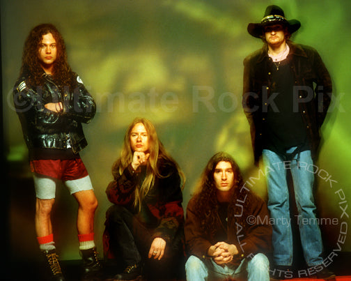 Photo of Alice in Chains during a photo shoot in 1993 by Marty Temme