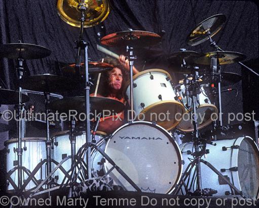 Photos of Drummer Tommy Aldridge of Pat Travers, Ozzy Osbourne and Ted Nugent in Concert by Marty Temme