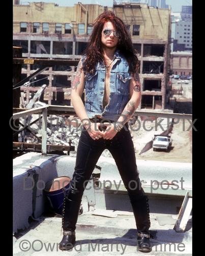 Photos of Singer-Guitarist Ricky Warwick of The Almighty During a Photo Shoot in Los Angeles, California in 1990 by Marty Temme