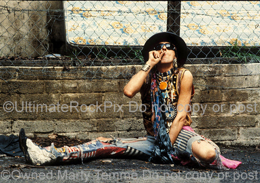 Photo of Andy McCoy of the band Shooting Gallery during a photo shoot in 1992 by Marty Temme