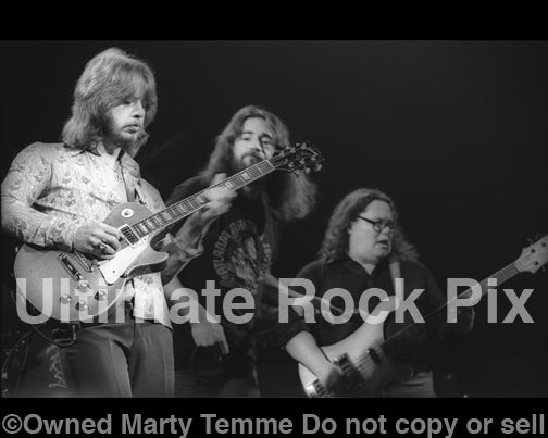 Photo of Ronnie Hammond, Barry Bailey and Paul Goddard of Atlanta Rhythm Section in 1978 by Marty Temme