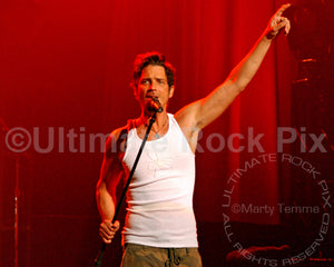 Photo of Chris Cornell of Audioslave in concert by Marty Temme