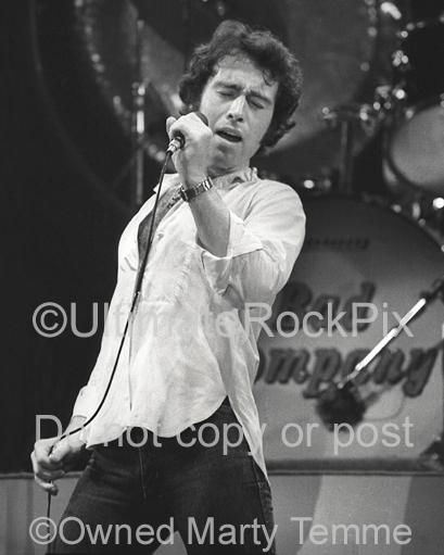 Photos of Paul Rodgers of Bad Company Singing Onstage in 1979 by Marty Temme