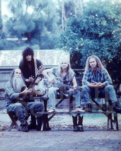 Photo of the band Barefoot Servants during a photo shoot in 1994 by Marty Temme