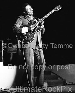 Photos of Blues Guitar Legend BB King in Concert in the 1970's by Marty Temme