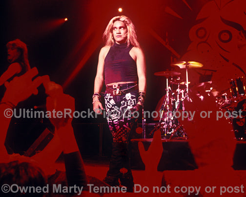 Photo of singer Marq Torien of BulletBoys in concert in 1989 by Marty Temme