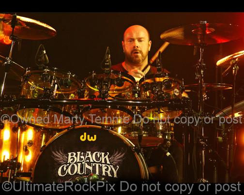 Photo of drummer Jason Bonham of Black Country Communion in concert in 2011 by Marty Temme